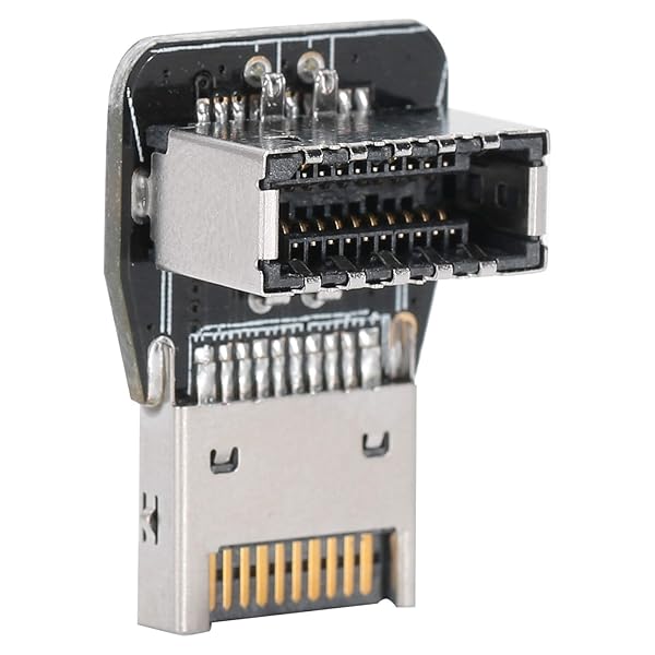 Eboxer USB Header Adapter USB 3.1 Front Panel Socket Type E for PC Motherboard 10G 90 Degree Steering Elbow Converter