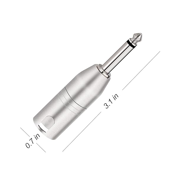 Tisino Tisino 1/4 Inch TS Mono to XLR Adapter 2 Pack Unbalanced Quarter Inch 6.35mm Male to XLR Male Connectors - View 5 of 8