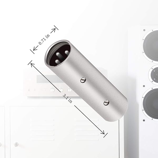 Tisino Tisino 3 Pin XLR Male to Male Adapter 2 Pack for Professional Audio Connections - View 5 of 8