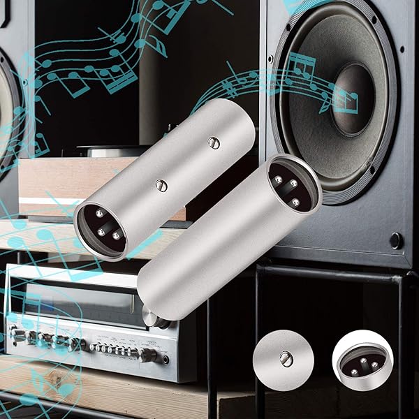 Tisino Tisino 3 Pin XLR Male to Male Adapter 2 Pack for Professional Audio Connections - View 6 of 8