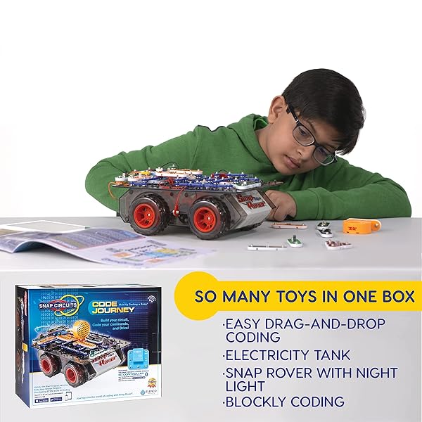 Snap Circuits Snap Circuits Code Journey Bluetooth Controlled STEM Building Toy for Ages 8 to 108 Build and Code Your Own Circuits - View 3 of 8