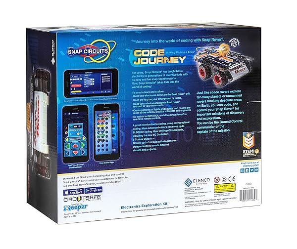 Snap Circuits Snap Circuits Code Journey Bluetooth Controlled STEM Building Toy for Ages 8 to 108 Build and Code Your Own Circuits - View 6 of 8
