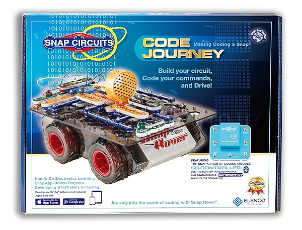 Snap Circuits Snap Circuits Code Journey Bluetooth Controlled STEM Building Toy for Ages 8 to 108 Build and Code Your Own Circuits - View 7 of 8