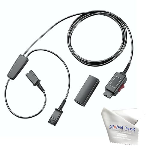Global Teck Worldwide Plantronics Y-Cord Headset Splitter with Mute for Call Center Training - Compatible with HW Series & EncorePro