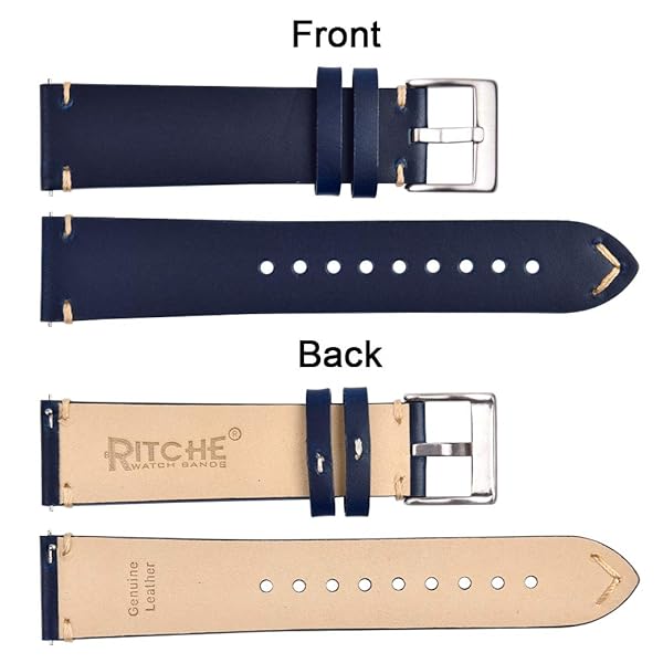 Ritche Ritche 20mm Leather Watch Band Quick Release for Citizen Promaster BN0150-28E Timex Easy Reader 38mm Leather Bands for Men Women - View 6 of 7