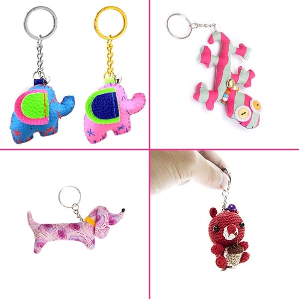 Nupinta 200PCS Flat Key Chain Rings Kit with Silver and Gold Key Rings and Jump Rings for DIY Crafts and Jewelry Making - View 4 of 8