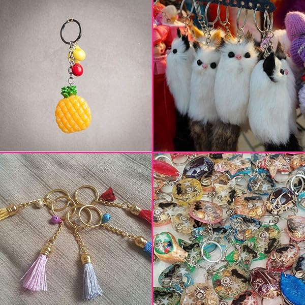 Nupinta 200PCS Flat Key Chain Rings Kit with Silver and Gold Key Rings and Jump Rings for DIY Crafts and Jewelry Making - View 6 of 8