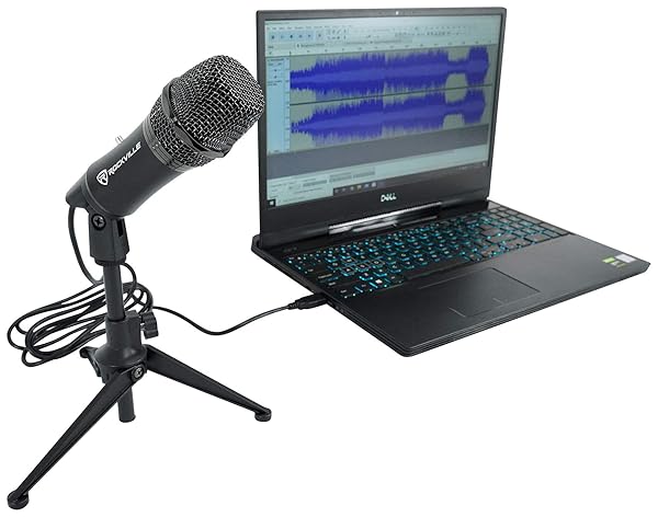 Rockville Rockville Z-STREAM USB Condenser Microphone for YouTube, Zoom & Podcasting - High-Quality Black Mic