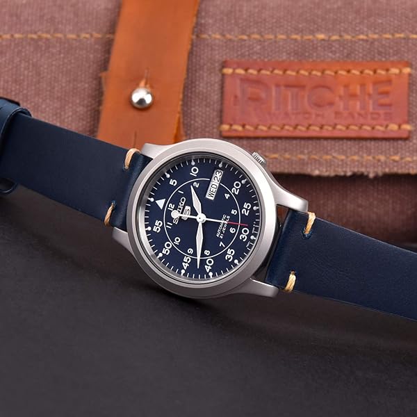 Ritche Ritche 18mm Classic Genuine Leather Watch Band Quick Release Vintage Strap for Timex Easy Reader and Fossil Gen 4 Venture HR for Men Women - View 3 of 7