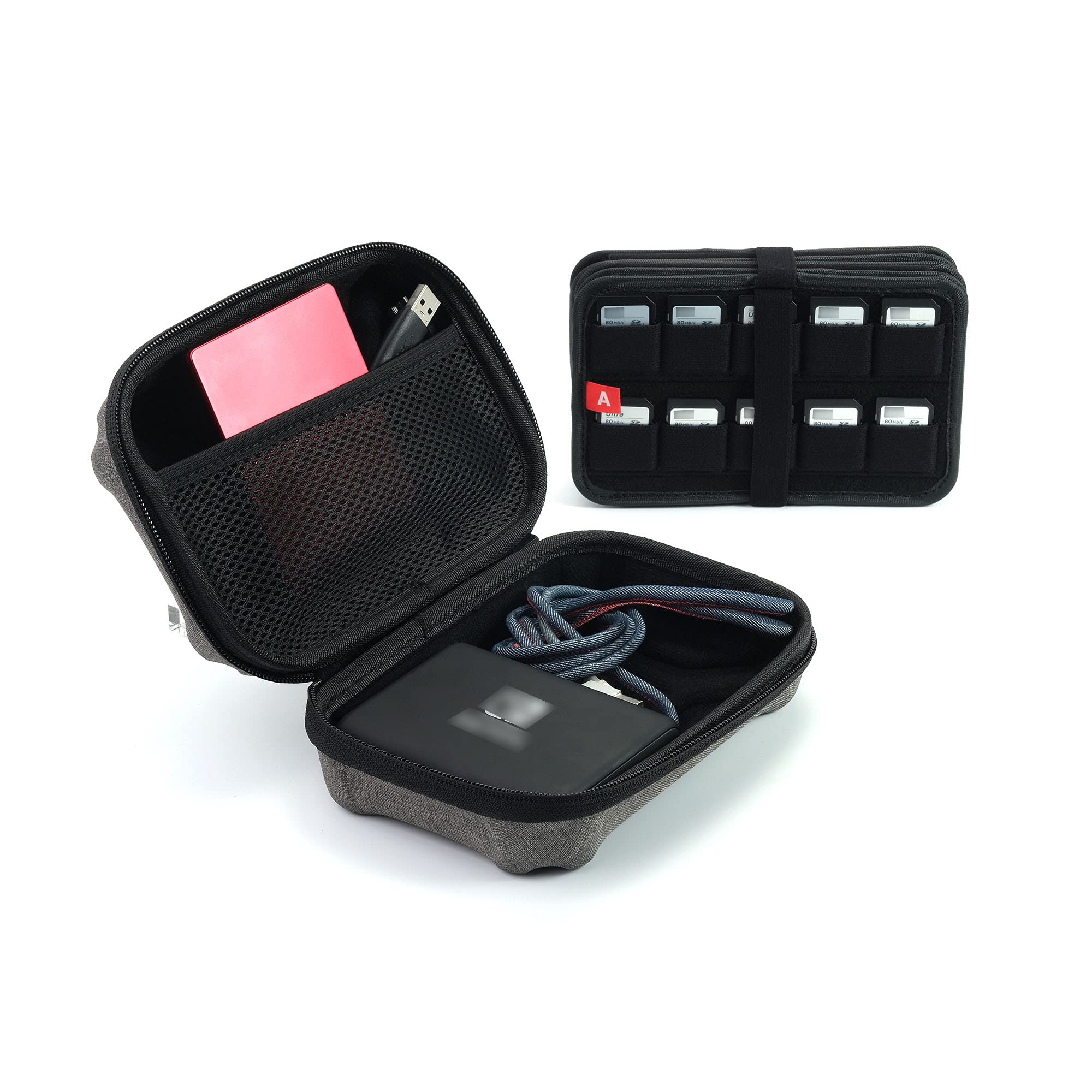 PROfezzion 100 Slots Shockproof Memory Card Case - Weather Resistant SD Holder for Nintendo Switch, PS Vita, CFexpress & More