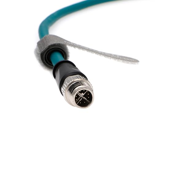 Uonecn Uonecn M12 8-PIN X-Code Male to RJ45 Shielded Ethernet Power Cable for Cognex Camera 3 Meters - View 3 of 6