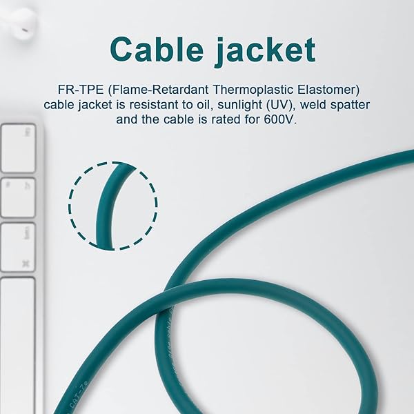 Uonecn Uonecn M12 8-PIN X-Code Male to RJ45 Shielded Ethernet Power Cable for Cognex Camera 3 Meters - View 4 of 6