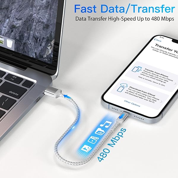 ULIFTUS 1ft iPhone Charging Cable Short 3 Pack USB A to Lightning Cord Fast Charging Compatible with iPhone 14 13 12 11 Pro Max Xs X 8 7 Plus SE iPad Air Mini - View 5 of 7