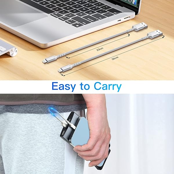 ULIFTUS 1ft iPhone Charging Cable Short 3 Pack USB A to Lightning Cord Fast Charging Compatible with iPhone 14 13 12 11 Pro Max Xs X 8 7 Plus SE iPad Air Mini - View 6 of 7