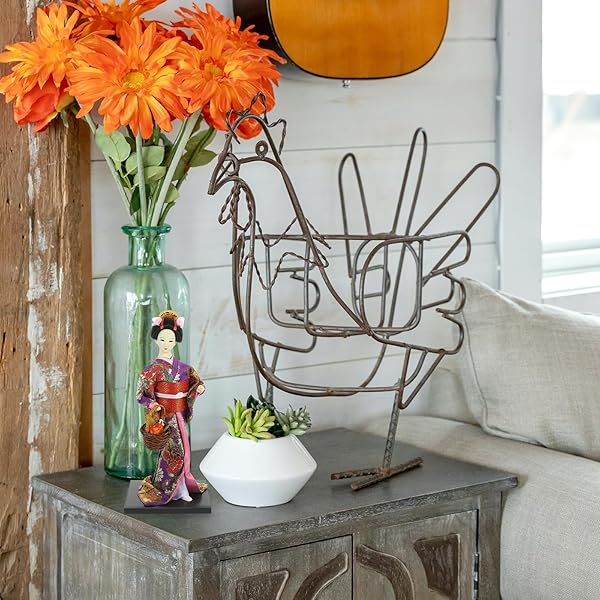 VOSAREA 12 Inch Japanese Geisha Kimono Doll Collectible Asian Figurine for Home Decoration and Ornaments - View 3 of 10