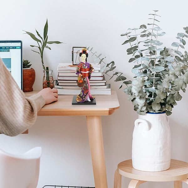 VOSAREA 12 Inch Japanese Geisha Kimono Doll Collectible Asian Figurine for Home Decoration and Ornaments - View 4 of 10