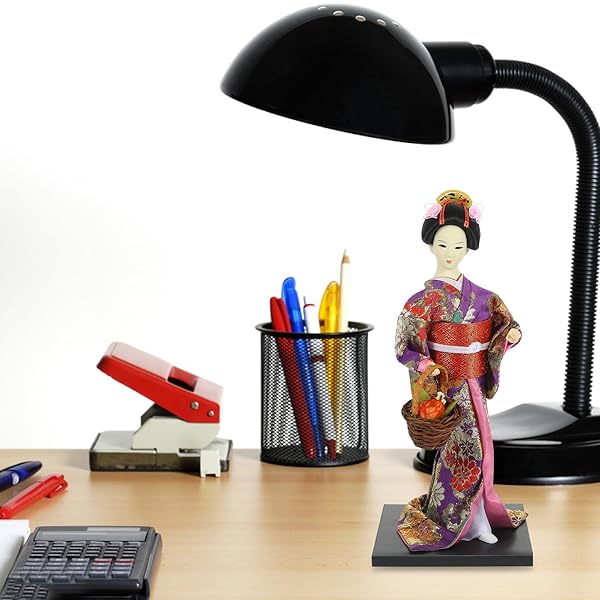 VOSAREA 12 Inch Japanese Geisha Kimono Doll Collectible Asian Figurine for Home Decoration and Ornaments - View 6 of 10