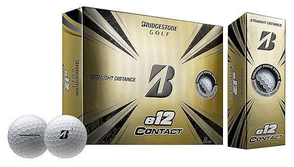 Bridgestone Golf Bridgestone Golf 2021 e12 Contact Golf Balls - 12 Count White Pack for Ultimate Performance
