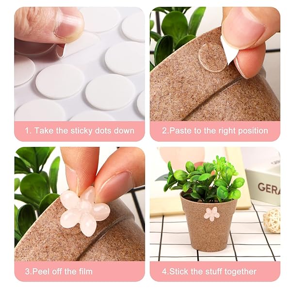 Surard Surard Sticky Dots Double Sided Removable Clear Mounting Putty for Wall Hanging Pictures Art Craft 1000 10mm Transparent Adhesive Glue - View 4 of 6