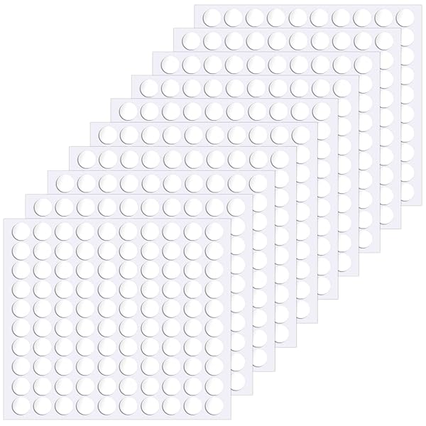 Surard Surard Sticky Dots Double Sided Removable Clear Mounting Putty for Wall Hanging Pictures Art Craft 1000 10mm Transparent Adhesive Glue