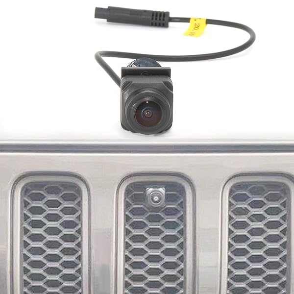 Front View Camera Kit for Jeep Wrangler JL Rubicon JLU Gladiator JT 2018-2021 Easy Mount Grille Metal Housing Off-Road Accessory