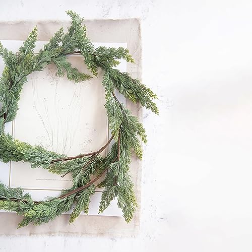 Creative Co-Op Creative Co-Op 72 Inch L Faux Cedar Garland Green for Home Decor and Holiday Decorations - View 3 of 8