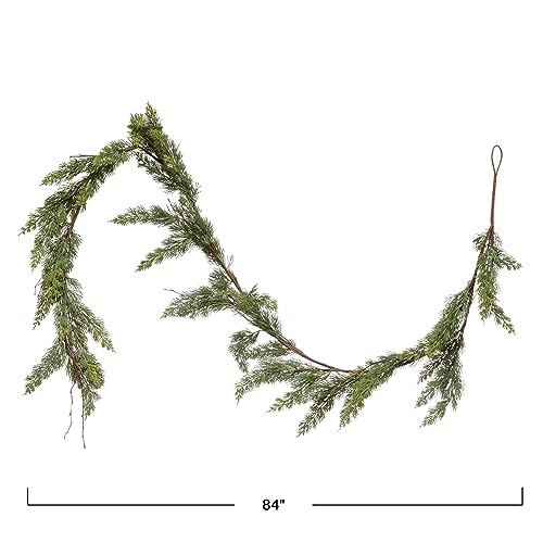 Creative Co-Op Creative Co-Op 72 Inch L Faux Cedar Garland Green for Home Decor and Holiday Decorations - View 6 of 8