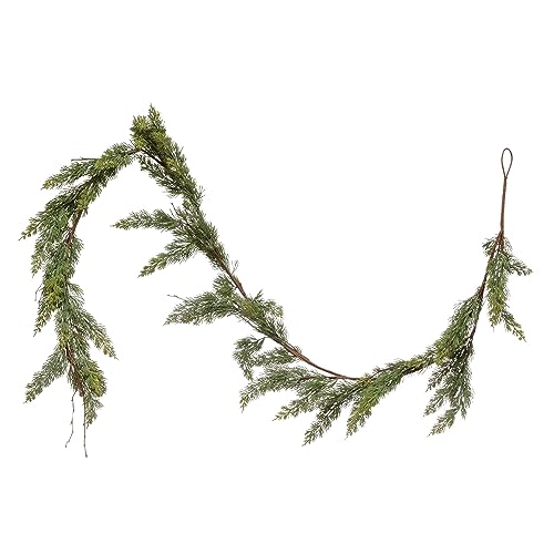 Creative Co-Op Creative Co-Op 72 Inch L Faux Cedar Garland Green for Home Decor and Holiday Decorations