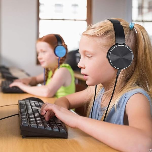 Yoley Yoley Wholesale Bulk Headphones with Microphone 24 Pack Durable Headsets for Classroom Use Black - View 7 of 8