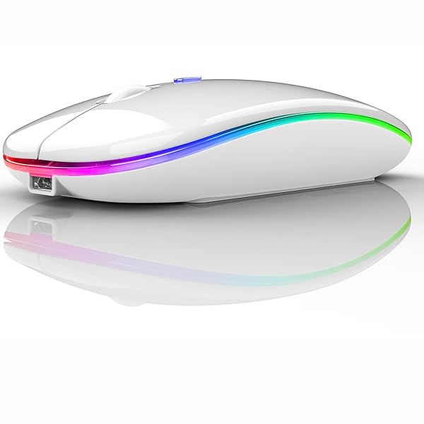 PEIBO PEIBO Bluetooth Wireless Mouse for Mac, PC & Chromebook - Sleek White Design for Laptops & Desktops