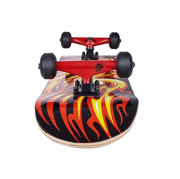 Voyager Tony Hawk 31 Inch Skateboard Signature Series 4 9 Ply Maple Deck for Cruising Carving Tricks and Downhill Flame Hawk - View 5 of 8