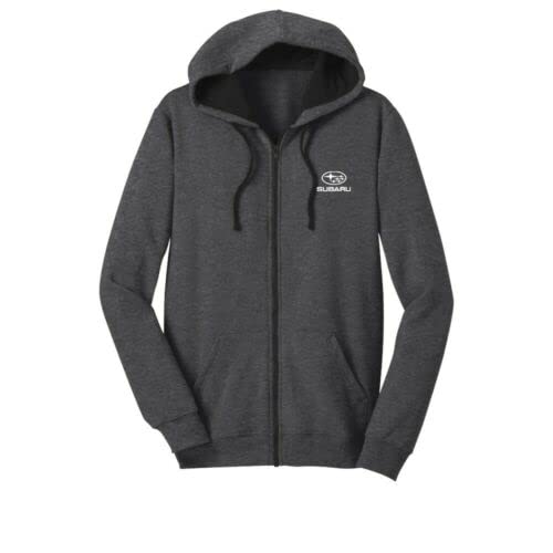 Subaru Subaru Logo Dark Gray Full Zipper Hoodie Sweatshirt for Forester Impreza WRX STI Ascent Outback Legacy Crosstrek BRZ Large - View 2 of 2