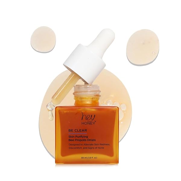 Hey Honey Hey Honey Be Clear Skin Purifying Bee Propolis Drops Serum for Redness Blemishes Acne Relief 1 Oz