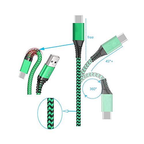 RAEWSTCO RAEWSTCO 2-Pack USB Type C Cable 3A 5A Ultra Fast Charging Premium Nylon Braided Aluminum Case 6FT 6FT - View 4 of 7