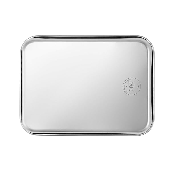 QWORK QWORK Stainless Steel Surgical Tray for Medical Instruments Tattoo Supplies 10 5/8 x 6 11/16 x 1 Flat Bottom Tray - View 9 of 9