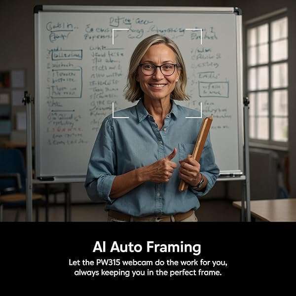 AVerMedia AVerMedia PW315 Full HD Webcam: 1080p 60fps for Streaming, Video Calls & Content Creation - TAA/NDAA Compliant - View 6 of 11