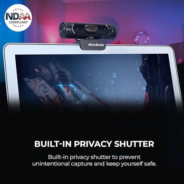 AVerMedia AVerMedia PW315 Full HD Webcam: 1080p 60fps for Streaming, Video Calls & Content Creation - TAA/NDAA Compliant - View 9 of 11