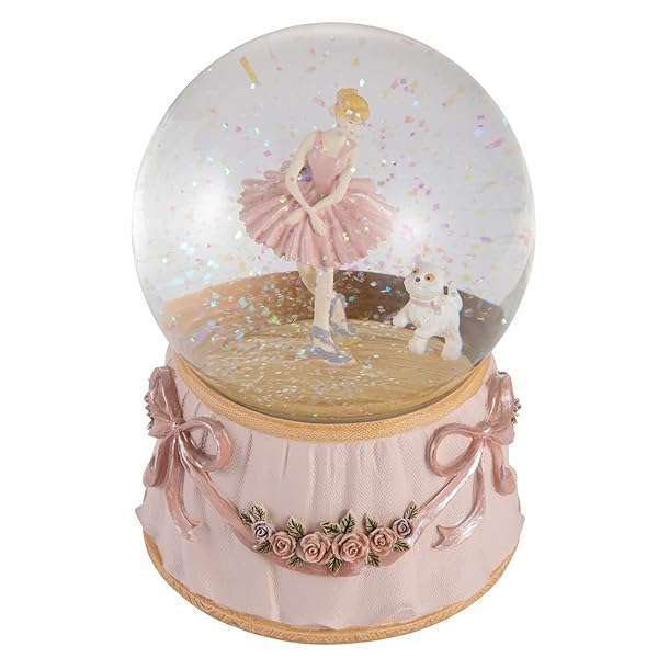 Dreamwizor Elegant Ballerina Snow Globe with Greensleeves Music | Perfect Gift for Women & Girls in Gift Box