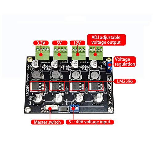 Taidacent Taidacent LM2596 DC DC Converter Adjustable Output Power Supply Module for 3.3V 5V 12V Step Down Switching Power Supply - View 6 of 6