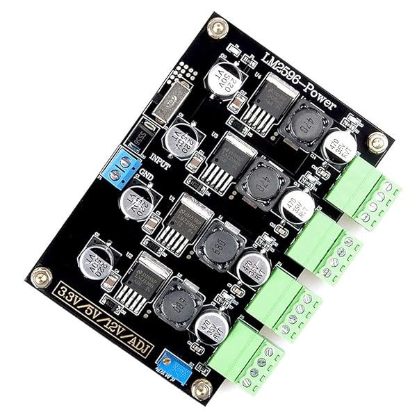 Taidacent LM2596 DC DC Converter Adjustable Output Power Supply Module for 3.3V 5V 12V Step Down Switching Power Supply