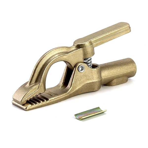 QWORK QWORK Welding Bronze Ground Clamp - 500A, 1.6 lbs, Durable & Reliable for Efficient Welding