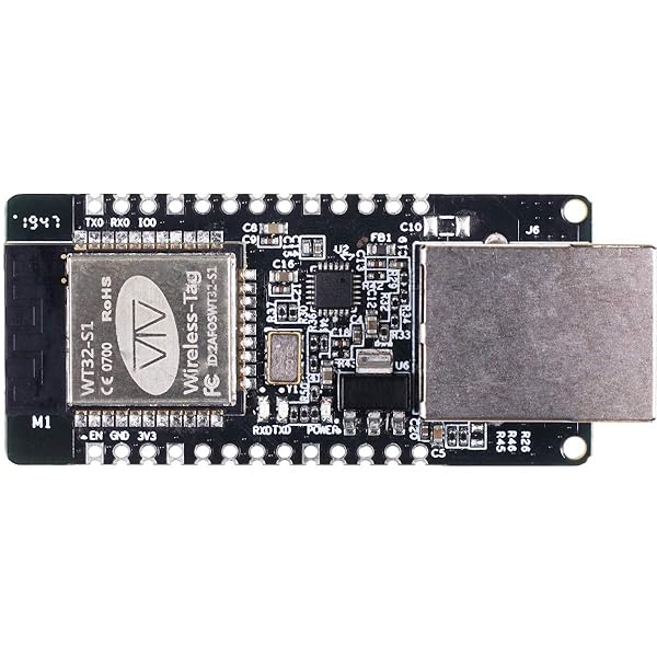 JacobsParts JacobsParts WT32-ETH01: High-Speed ESP32 Module with Ethernet, WiFi & Bluetooth - 100Mbps RJ45 Development Board - View 3 of 8