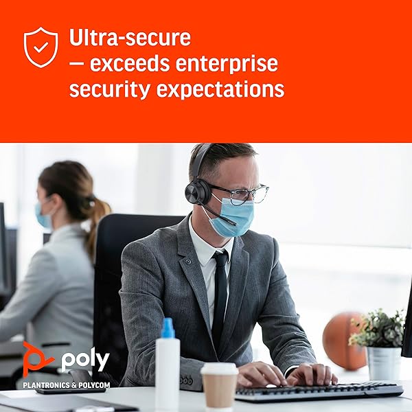 Plantronics Poly Savi 7310 Ultra Secure Wireless DECT Headset System for Clear Communication and Enhanced Productivity - View 7 of 7