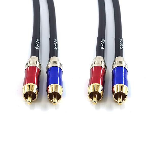 WJSTN High-Fidelity WJSTN-020 RCA to RCA Audio Cable 2-Pack (3FT) for Subwoofer & Home Theater - Double Shielded Stereo Converter - View 6 of 6