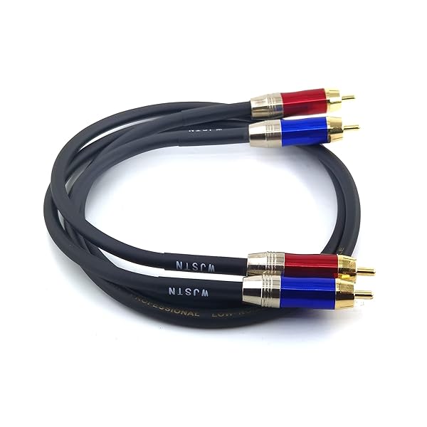 WJSTN High-Fidelity WJSTN-020 RCA to RCA Audio Cable 2-Pack (3FT) for Subwoofer & Home Theater - Double Shielded Stereo Converter - View 2 of 6
