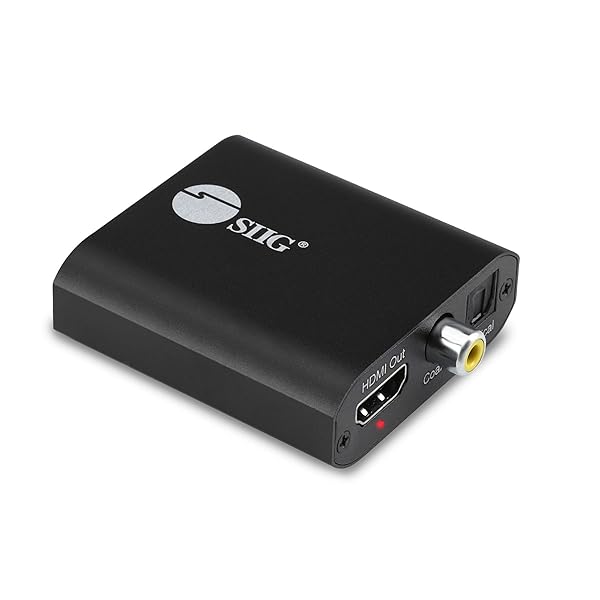 SIIG SIIG 4K HDMI Audio Extractor Converter Supports 4K60 4:2:0 HDCP 1.4 Toslink Coaxial 3.5mm Digital 5.1 PCM Audio CE-H26Q11-S1 - View 2 of 9