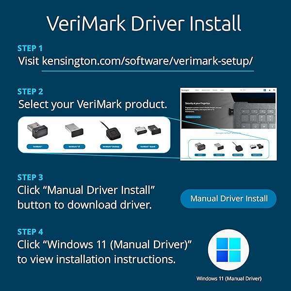 Kensington Kensington VeriMark USB Fingerprint Reader - Secure Windows Hello & FIDO2 Authentication (K62330WW) - View 7 of 9