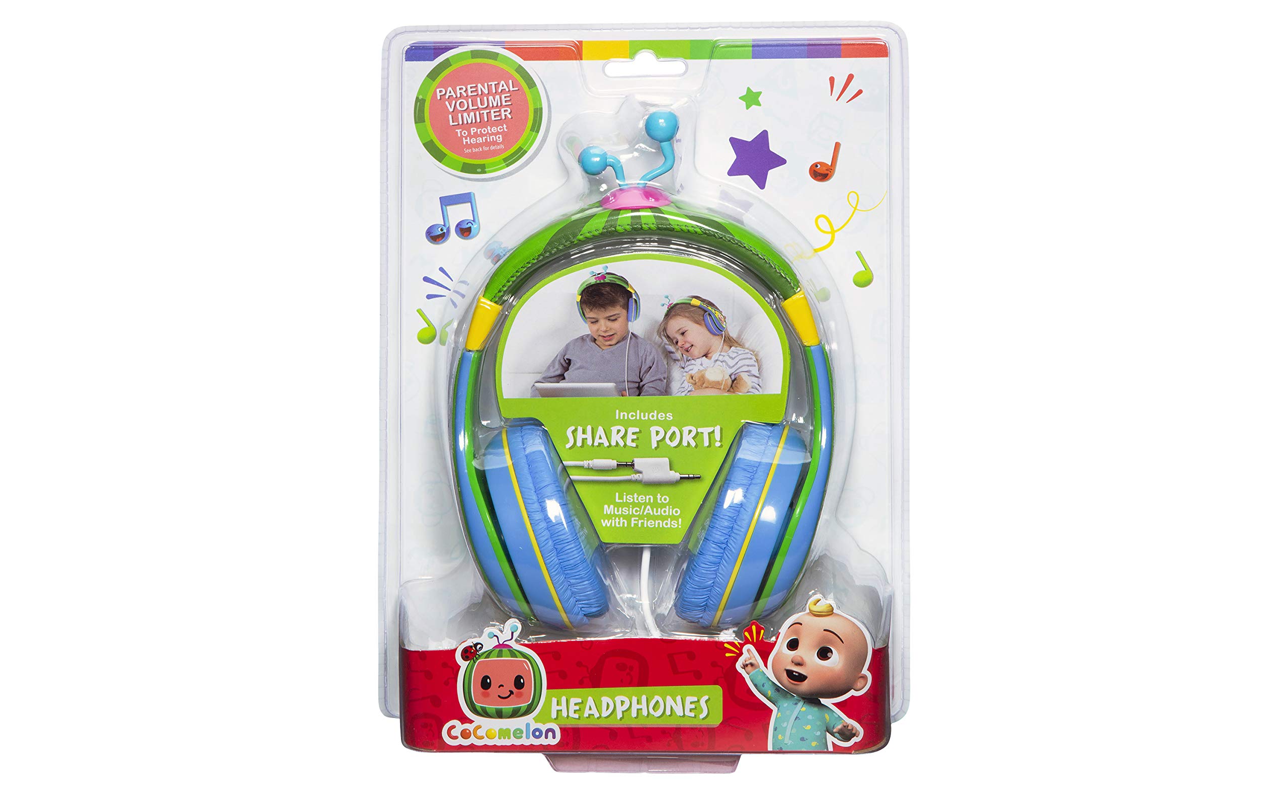 eKids Cocomelon Toddler Headphones Wired for Kids Perfect for School Home Travel with Share Port Ideal for Cocomelon Fans - View 8 of 9