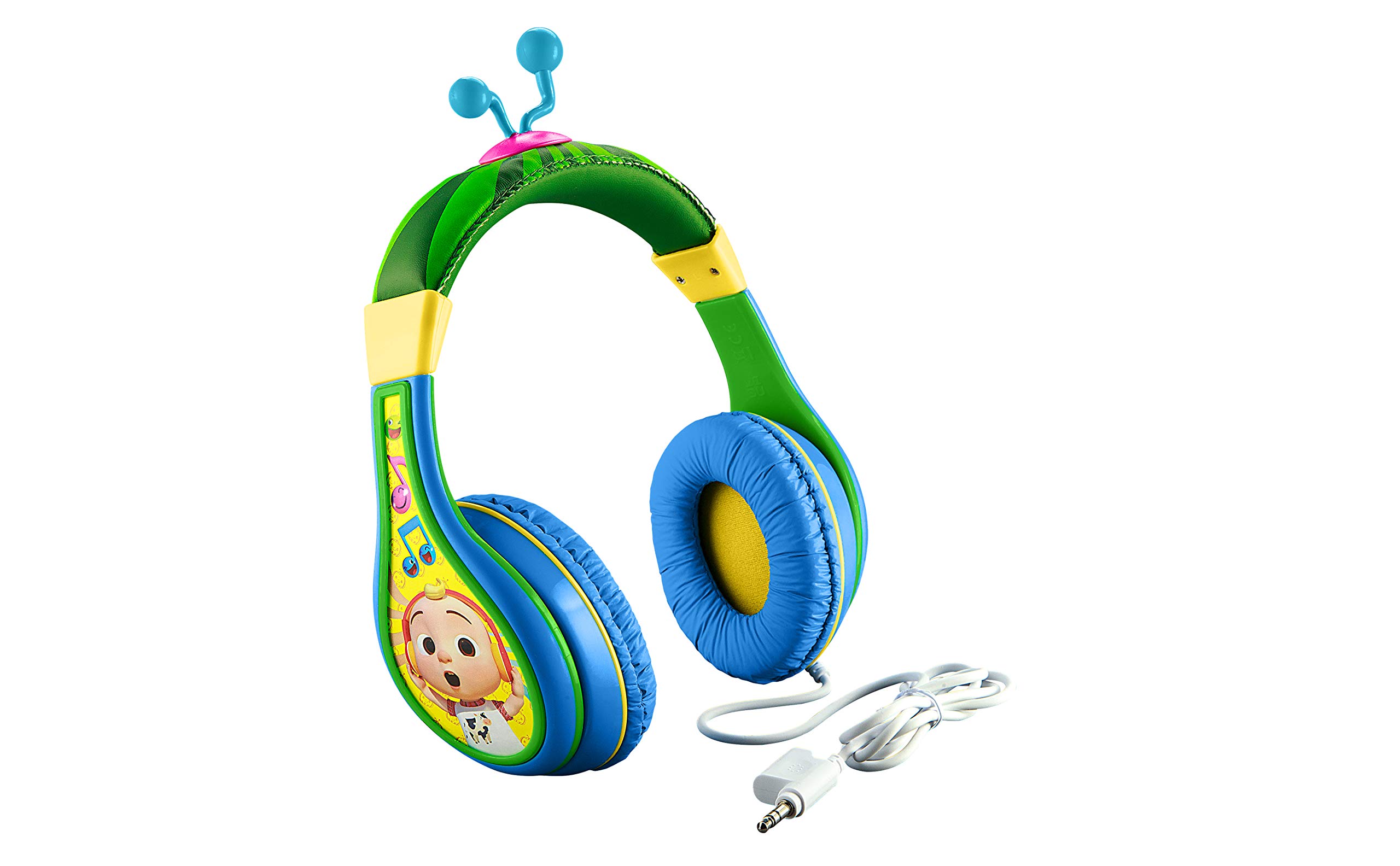 eKids Cocomelon Toddler Headphones Wired for Kids Perfect for School Home Travel with Share Port Ideal for Cocomelon Fans