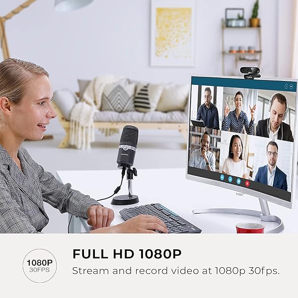 AVerMedia AVerMedia PW310P Webcam: 1080p Video, Autofocus, Plug & Play for Zoom, Skype, Teams - Perfect for Streaming & Recording - View 4 of 10